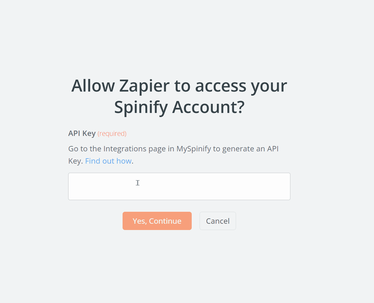 How To Integrate Spinify with Zapier